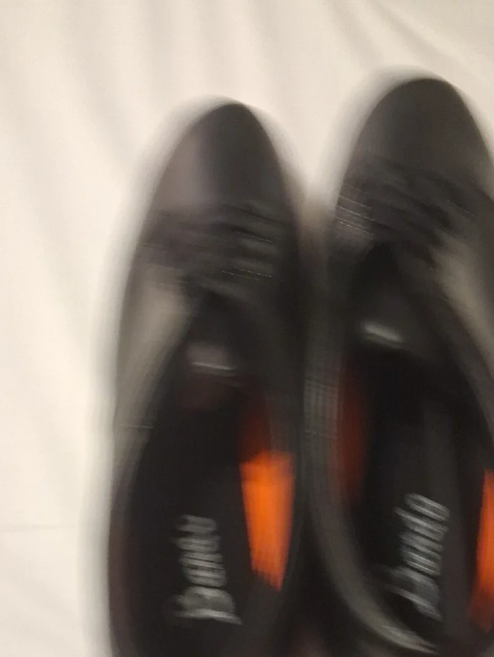 Bando Black Derby Shoes with Orange Insole Accent